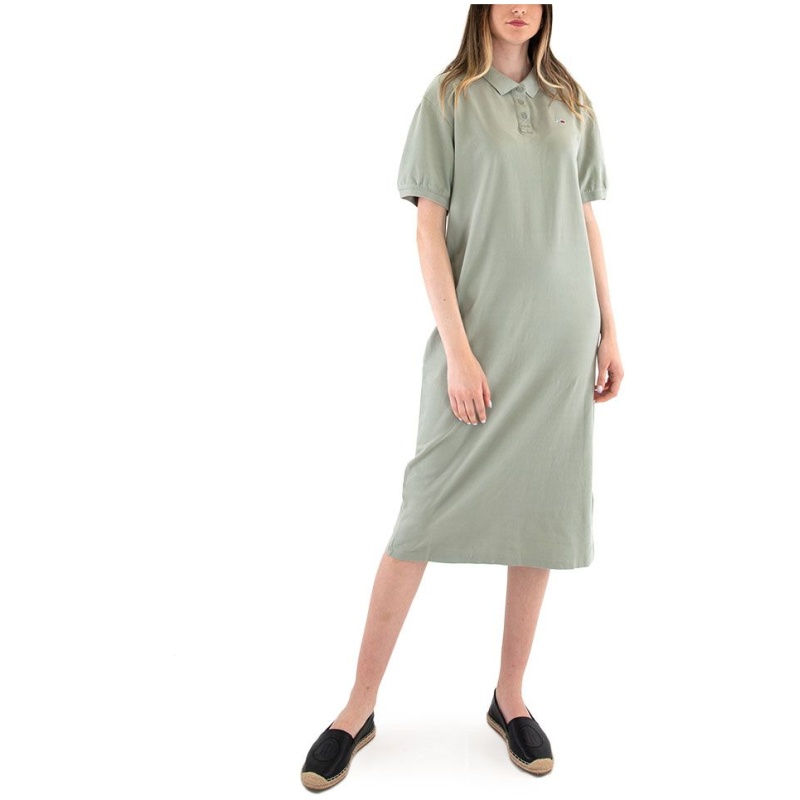 TJW SOLID STRETCH POLO DRESS